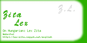 zita lex business card